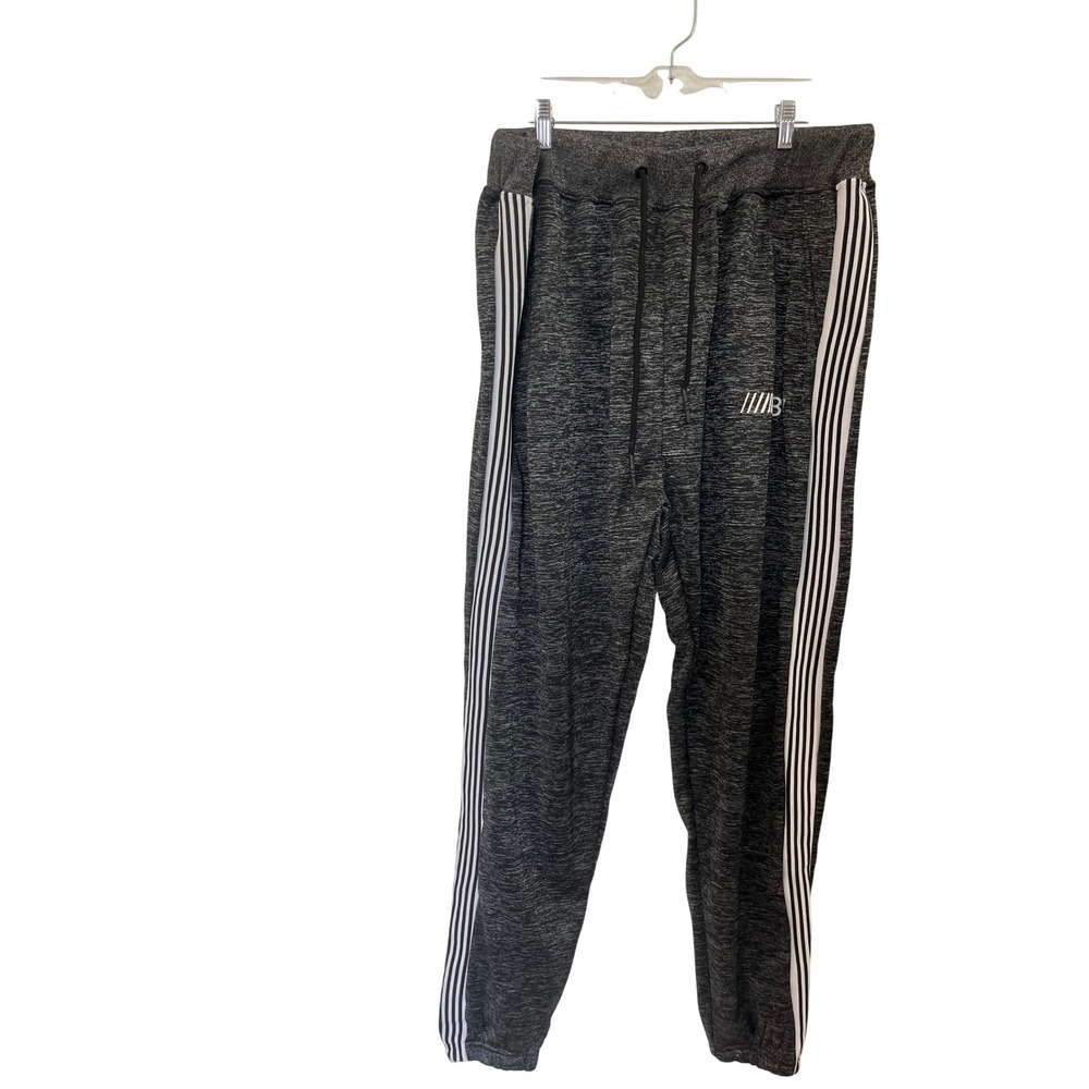 Aeropostale Mens A87 Joggers Charcoal Grey Space Dye Striped Sweatpants 4XL